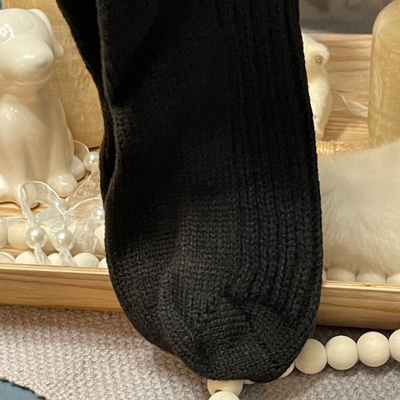 MUK LUKS Chunky Rib Over The Knee Socks in “Ebony” Black - Picture 5 of 11